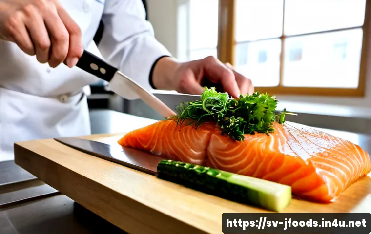일식조리 기능사 시험 자주 나오는 문제 - Photorealistic Swedish culinary student practicing Japanese cuisine certification skills in a bright...